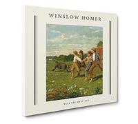 Snap The Whip By Winslow Homer Canvas Print | Gallery Wrapped 30mm Frame Wall Art | 20x20 inches | Ready to Hang | Classic Picture | Living Room Bedroom Lounge Office