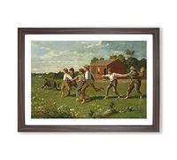 Snap The Whip by Winslow Homer Framed Print | A2 Walnut Framed Wall Art | Ready to Hang | Modern Nature Picture | Living Room Bedroom Lounge Office