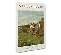 Snap The Whip Winslow Homer Canvas Print | Gallery Wrapped 30mm Frame Wall Art | 30x20 inches | Ready to Hang | Contemporary Picture | Living Room Bedroom Lounge Office