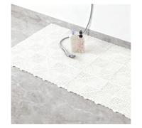 Snap Together Flooring Easy Installation Patio Deck Tiles Interlocking Floor Mats Laundry Room and Kitchen(White,9pieces)