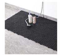 Snap Together Flooring Easy Installation Patio Deck Tiles Interlocking Floor Mats Laundry Room and Kitchen(Black,24pieces)