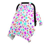 Snap Window Baby Car Seat Canopy Shield Baby from Sun Wind Public | Minky Dot Reverse Side Newborns Travel Cover Baby Napping Time 90s Memphis