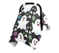 Snap Window Baby Car Seat Canopy Shield Baby from Sun Wind Public | Washed Cotton Outer Surface Minky Baby Blanket Stroller Carrier Travel Halloween Fan