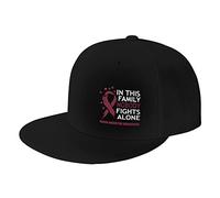 Snapback Cap in This Family Nobody Fights Alone Brain Aneurysm Awareness Cool Dad Cap Soft Sport Hats for Golf Sports Birthday