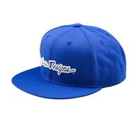 Troy Lee Designs Flat Bill Signature Snapback Cap, blue for Men