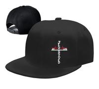 Snapback hat for Men Flat Bill Hats for Men Fitted Baseball Cap Hats, Cross, M