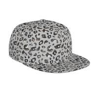 Snapback Hats for Men - Wild Animal Leopard Print Flat Bill Brim Hat for Men Adjustable Baseball Cap Black