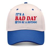 Snapback Trucker Hat | Embroidered Adjustable Breathable Mesh Baseball Cap for Men Women | It's a Bad Day to Be a Hot Dog, It's a Bad Day to Be a Hotdog-01, One size