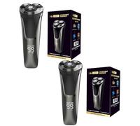 Snapbuy Electric Razor, Snapbuy Electric 4d Rotary Razor, Fk375 Mens Razors for Shaving Electric, Quiet, Ipx7 Waterproof, Cordless Rechargeable, Wet & Dry Use,for Business Trips, Gym Bags (2 Sets)