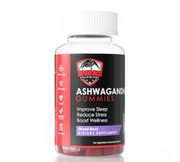 Snapdown Snacks Ashwagandha Gummies 1000mg, 60 Gummies, 2 Month Supply, High Strength Organic Root Extract, Vegan, Gluten-Free, Non-GMO, Ashwagandha KSM 66 Gummies for Anxiety & Stress, Sleep Aid