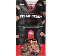 SNAPDOWN SNACKS - Beef Steak Jerky & Energy Bars, High Protein, Keto Friendly, Low Calorie, No Added Sugar, Healthy Snack, Steak Strips, Original BBQ, 6 Count (Pack of 6)
