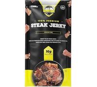 SNAPDOWN SNACKS - High Protein Jerky Original Meat Snacks with Flavorful Strips - Halal Beef steak Jerky Snacks Pack for Great Protein (6 pack, Korean-BBQ)