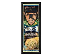 SnapeZo Poster Frame 14x36 Inches, Black 1 Inch Aluminum Profile, Front-Loading Snap Frame, Wall Mounting, Sleek Series