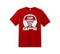 Snapit Can Hear You But I'm Gaming Headset Men's T-Shirt | Quality Printed Video Gamers tee, Short Sleeve T-Shirt for UK Men/Women/Kids, Best Gift for Gamers Red