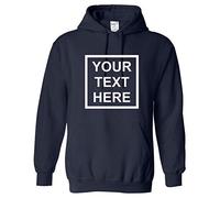 Snapit Customised Pullover Hooded Sweatshirt Print Your own Text on The Hoodie Navy