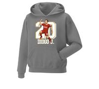 Snapit Diogo Jota 20 Hoodie - Retro Tribute Liverpool Fan Hoodie | Football 1996-2025 Inspired Unisex Pullover Jumper | Premium Quality Printed Hoodie Gift for Men, Women & Kids Grey
