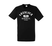 Snapit Funny Sher-Lock Holmees Souvenir London England t-Shirt (Small, Black)