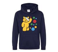 Snapit Funny Spotty Bear Unisex Pullover Hooded Top - Cute and Comfy Spotty Stitch Hooded Top for Boys and Girls Navy