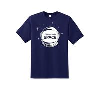 Snapit I Need More Space Men's T-Shirt, Quality Printed Regular Fit Cool T-Shirt, Short Sleeve 100% Cotton Girls tee, Best Gift for Men/Women/Kids Navy