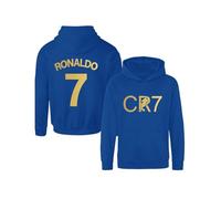 Snapit Inspired CR#7 Football FORZAJUVE Football Ronaldo Support Kids Unisex Hoodies - Premium Quality and Perfect Gear for Young Football Enthusiasts Royal