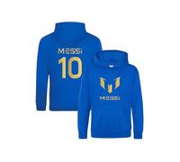 Snapit Inspired Messi #10 GOAT Kids Hoodie - Soccer Jersey Inspired Soccer Boys Pullover Hooded Top | Perfect Football Gift Royal
