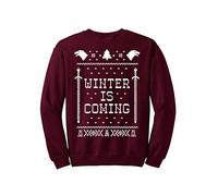 Snapit Inspired Winter Christmas Funny Ugly Game Throne Sweater Jumper Top Burgundy
