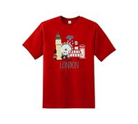 Snapit London England Souvenir Men's T-Shirt, Quality Printed London Souvenir T-Shirt, Short Sleeve Girls tee, Best Gift for Traveler Men/Women/Kids Red