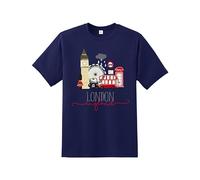 Snapit London England Souvenir Men's T-Shirt, Quality Printed London Souvenir T-Shirt, Short Sleeve Girls tee, Best Gift for Traveler Men/Women/Kids Navy