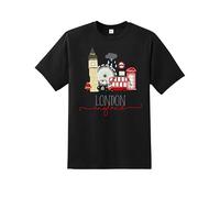 Snapit London England Souvenir Men's T-Shirt, Quality Printed London Souvenir T-Shirt, Short Sleeve Girls tee, Best Gift for Traveler Men/Women/Kids Black
