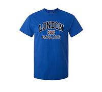 Snapit London England with Union Jack Souvenir Quality Printed T-Shirt… Royal Blue…