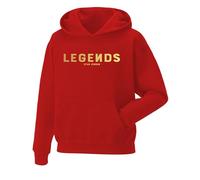 Snapit Norris Nuts Legends Kids Hoodie Premium Quality printed Unisex pullover hooded top for Kids Printed Kids Sweatshirt YouTube Boys Girls Red