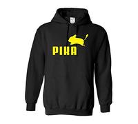 Snapit Pikaa-chu On The Go Printed Hoodies - Funny Theme Inspired Black Hoodie