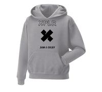 Snapit Sam and Colby XPLR Merch Hoodie Long Sleeve Sweatshirt Casual Pullover Hoodies Unisex Tops for Uk Mens/Women/Kids Hip Hop Casual Streetwear for Hip Hop Fans, Birthday Christmas Grey