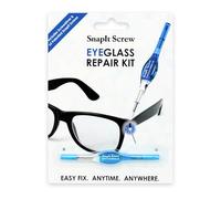 SnapIt Screw DIY Eyeglass Repair Kit, Quick Repairs for Frames with Lost or Loose Screws, Includes Double Ended Pocket Sized Screwdriver and 5 Screw Sizes - Blue