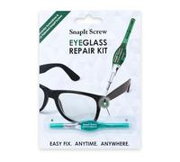 SnapIt Screw Eyeglass Repair Kit - Quick & Easy Glasses Fix with Double-Ended Screwdriver, 5 Screw Sizes for Lost or Loose Screws, Compact Pocket Tool Set, Green
