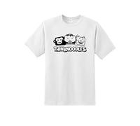 Snapit Think Noodles Men's T-Shirt, Quality Printed Cartoon Faces ThinkNoodle Lovers Cool T-Shirt, Short Sleeve Girls tee, Best Gift for Men/Women/Kids, YouTube and Game Lovers White