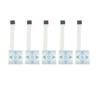 Snaply 5 pcs 5 Keys Matrix Array Membrane Keyboard, Keypad Control Panel 40x40mm, for Microcontrollers, Embedded Systems, DIY Electronics