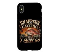 Snappers Fish Are Calling Fish Lover Aquarium Angler Case for iPhone X/XS