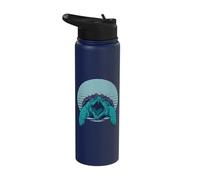 Snapping Turtle Mouth Shell Claws Motion Reptile Nature Stainless Steel Insulated Water Bottle