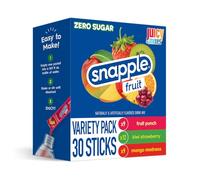 Snapple Powder Drink Mix Variety Pack - 30 Powder Sticks | Assorted Flavors, Zero Sugar | On-the-Go Hydration for Refreshing Beverages