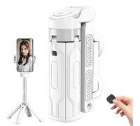 SnapPro 3-in-1 Creator Stick - Tripod, Selfie, Grip,360°Rotatable Mini Phone Tripod,Pocketflex Mini Tripods,Extendable Grip Tripods with Detachable Remote Control, for Selfies,Vlogs,Landscape (White)