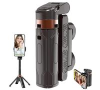 SnapPro 3-in-1 Creator Stick - Tripod, Selfie, Grip, 360° Rotatable Mini Phone Tripod with Fill Light, Extendable Selfie Stick with Remote & Bluetooth, Phone Tripod Stand for Travel (NO Light)