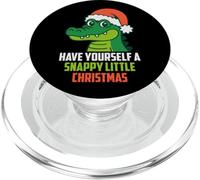 Snappy Little Christmas Alligators Ugly Xmas Sweater Gator PopSockets PopGrip for MagSafe