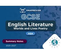 SnapRevise GCSE AQA English Literature: Worlds and Lives Poetry Summary Notes