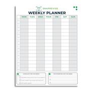 SnapRevise Weekly Study Planner - A4 Tear-Off Pad for GCSE & A-Level - 36 Weekly Revision Planning Sheets with Goals, Timetables & Progress Tracking