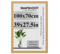 Snapshoot 100x70cm-Oak Large Picture Frames-MDF Wooden Photo Frames-HD Acrylic Front-Maxi Poster Frames For Art Print-Jigsaw Puzzle-Certificates-Modern Wall Hanging For Home & Office Décor