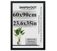 Snapshoot 60x90cm-Black Large Picture Frames-MDF Wooden Photo Frames-HD Acrylic Front-Maxi Poster Frames For Art Print-Jigsaw Puzzle-Certificates-Modern Wall Hanging For Home & Office Décor