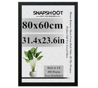 Snapshoot 80x60cm-Black Large Picture Frames-MDF Wooden Photo Frames-HD Acrylic Front-Maxi Poster Frames For Art Print-Jigsaw Puzzle-Certificates-Modern Wall Hanging For Home & Office Décor