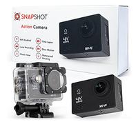 SNAPSHOT Action Camera - 12MP 4K Action Camera | Ultra-Portable Waterproof Camera for Skiing, Diving, and Extreme Sports | 170 Degree Wide-Angle Underwater Camera | 4K Camera with 90 Minutes Battery