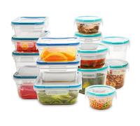 Snapware Total Solutions (14-Pack, Mixed Sizes) Plastic Food Storage Containers Set, Airtight & Leakproof Locking BPA-Free Lids Tupperware, Freezer Dishwasher Microwave Safe